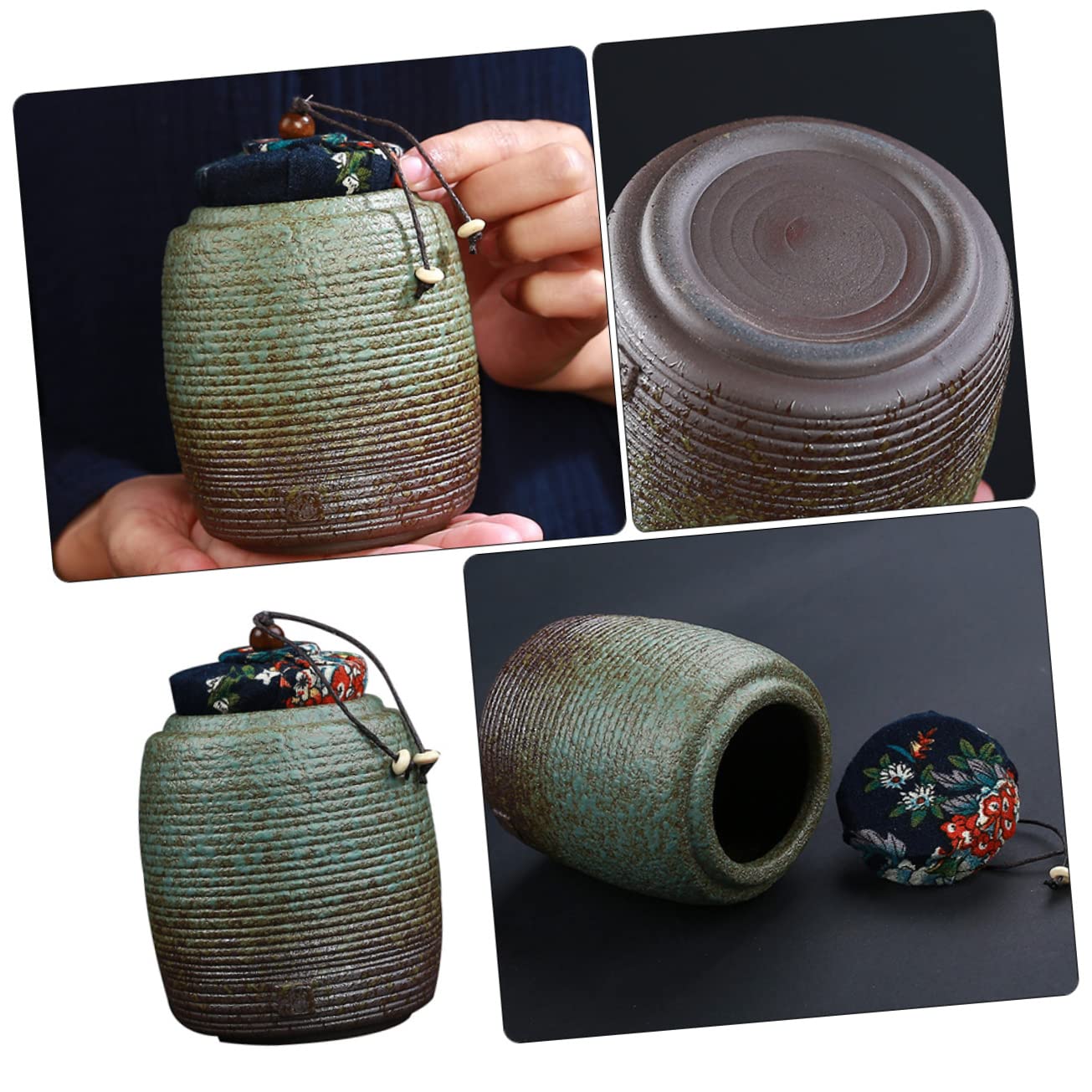 Ceramiczny słoik na herbatę, zbiornik do przechowywania Pojemnik podróżny Chiński marynaty Szczelny pojemnik kawę Pojemniki cukier Ceramiczne
