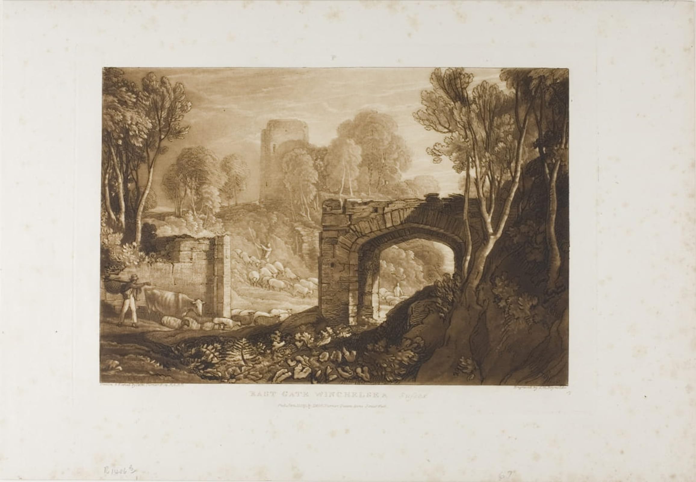 SERENDIPITP Abstract Painting Mural Print Picture Wall Decor Painting East Gate Winchelsea by Mallord William Turner Vintage Wall Artwork for Home Decor 60x90cm