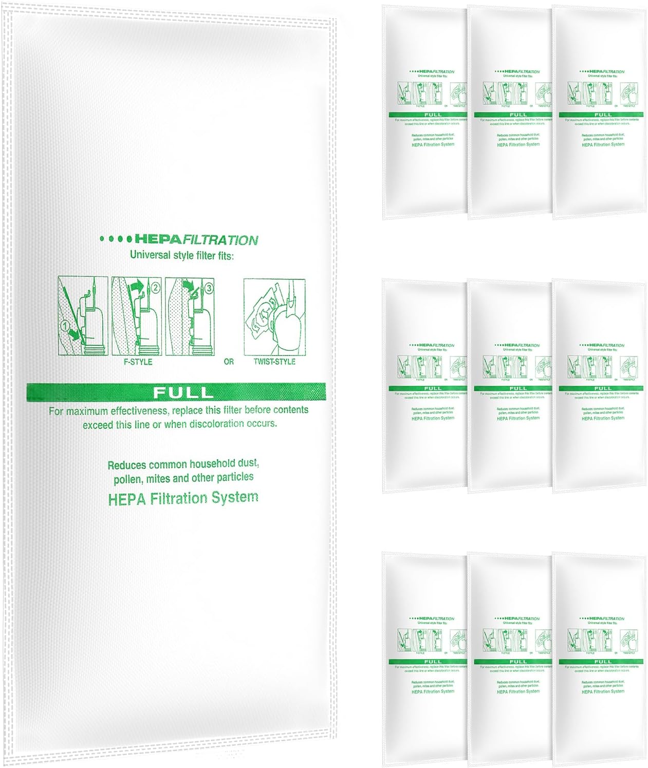 10 Pack 204814 Micron Magic HEPA Filter Plus Bags Compatible with Kirby Vacuums 205811 - Models G4, G5, G6, Ultimate G Series, Diamond Edition, Sentria, Sentria II, Avalir, Avalir II