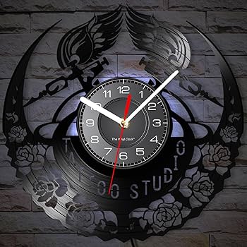 Amazon.com: Timethink 12 Inch Tattoo Clock 7 Colors Changing