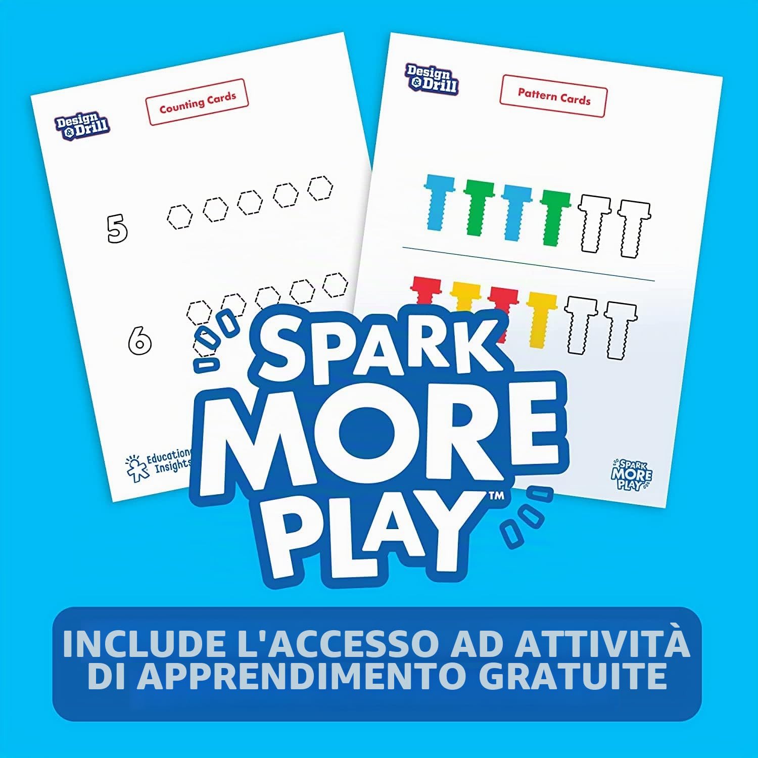 Elicottero di Soccorso con Bolt Buddies Design & Drill di Learning Resources, Gioco di costruzione per sviluppare la motricità fine