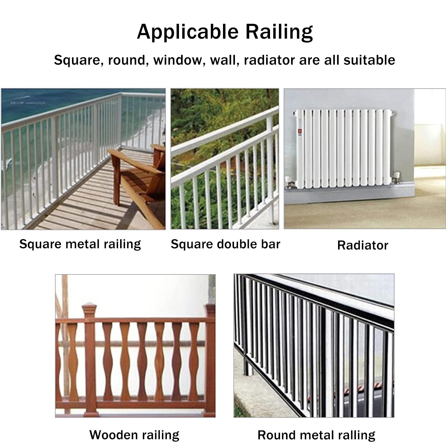 Tavolino da Balcone Pieghevole, 5 Altezze Regolabili, Tavolo da Appendere per Giardino, Terrazza, Cortile, Tavolino da Esterno, Profilo in Alluminio