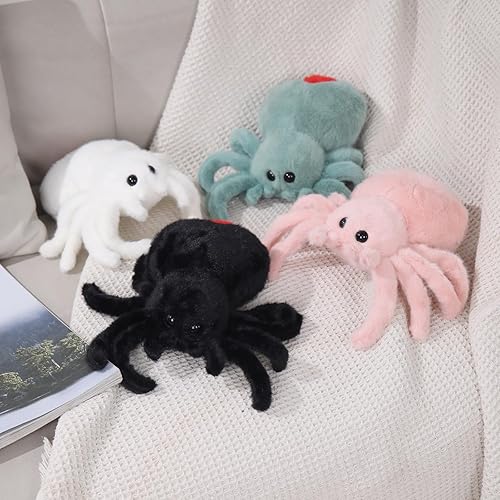 Miniatura 3 de Peluche de araña de Halloween, juguete de peluche de araña, lindo peluche de arañas, juguete de arañas saltadoras abrazable de 9.8 pulgadas
