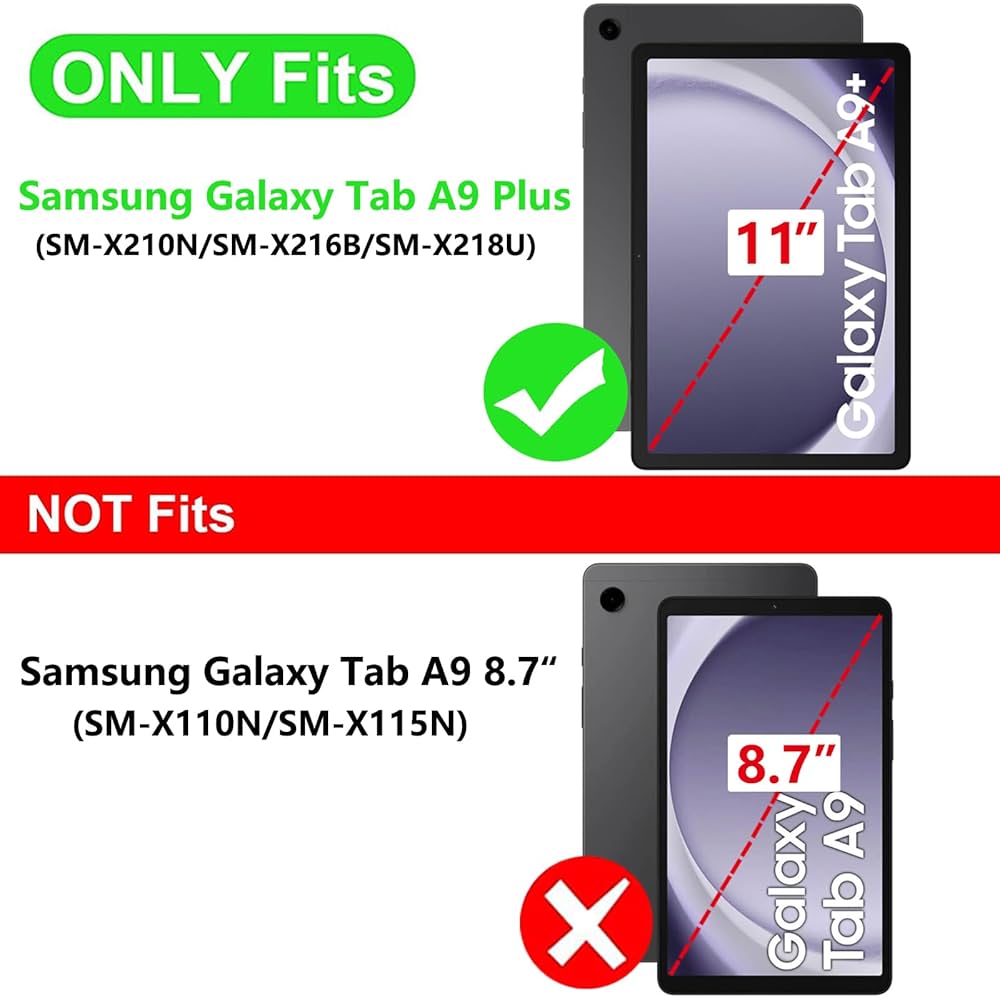 Amazon.com: Vakarey for Samsung Galaxy Tab A9 Plus Case