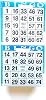 United Novelty 2 on Square Face Bingo Paper Game Cards- Pack of 750 Sheets- Color Blue Border