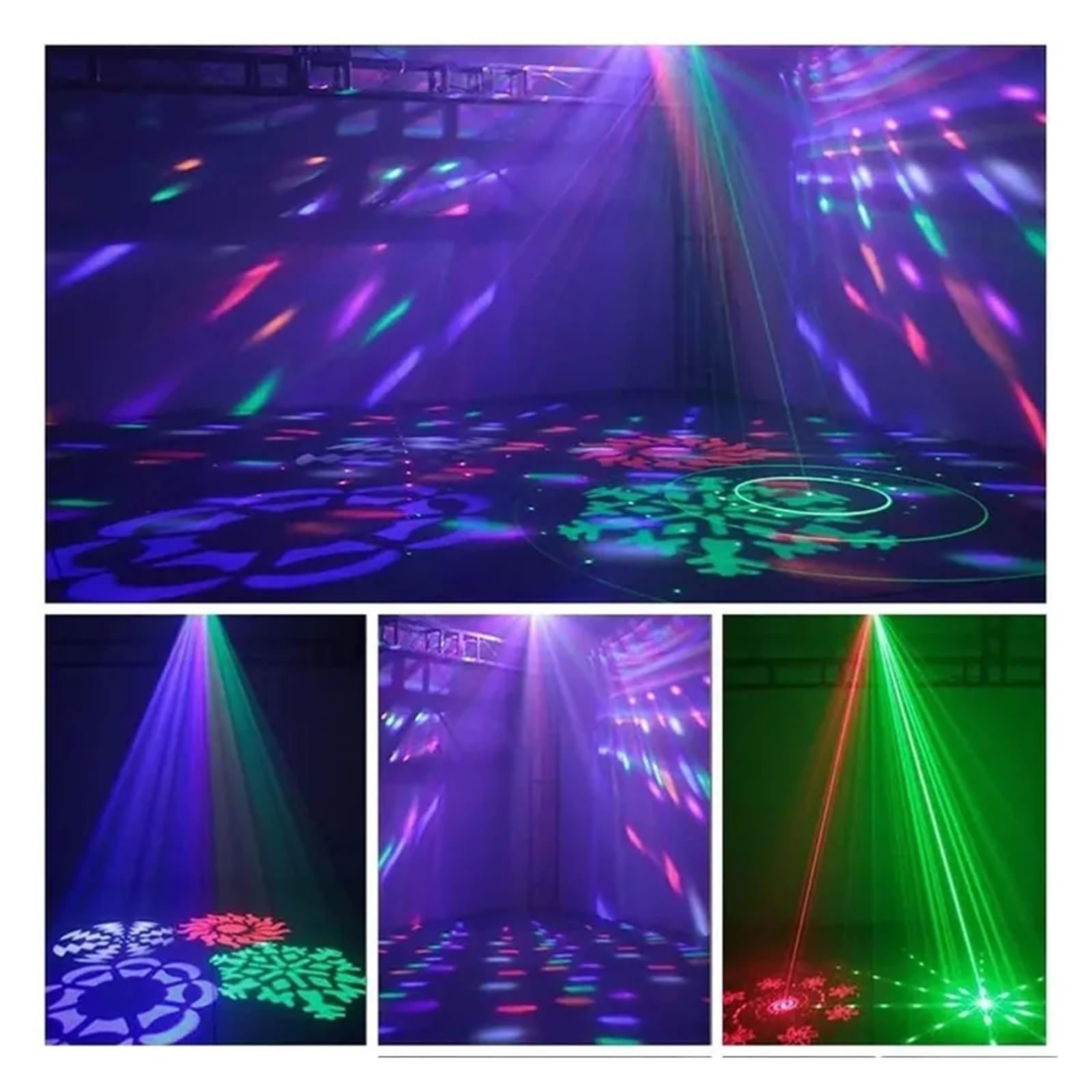 Światła sceniczne, 4 w 1 efekt LED lampa błyskowa Gobo światło stroboskopowe Derby DMX512 Disco Club Party oświetlenie barowe Auto dźwięk sceniczny świetlny