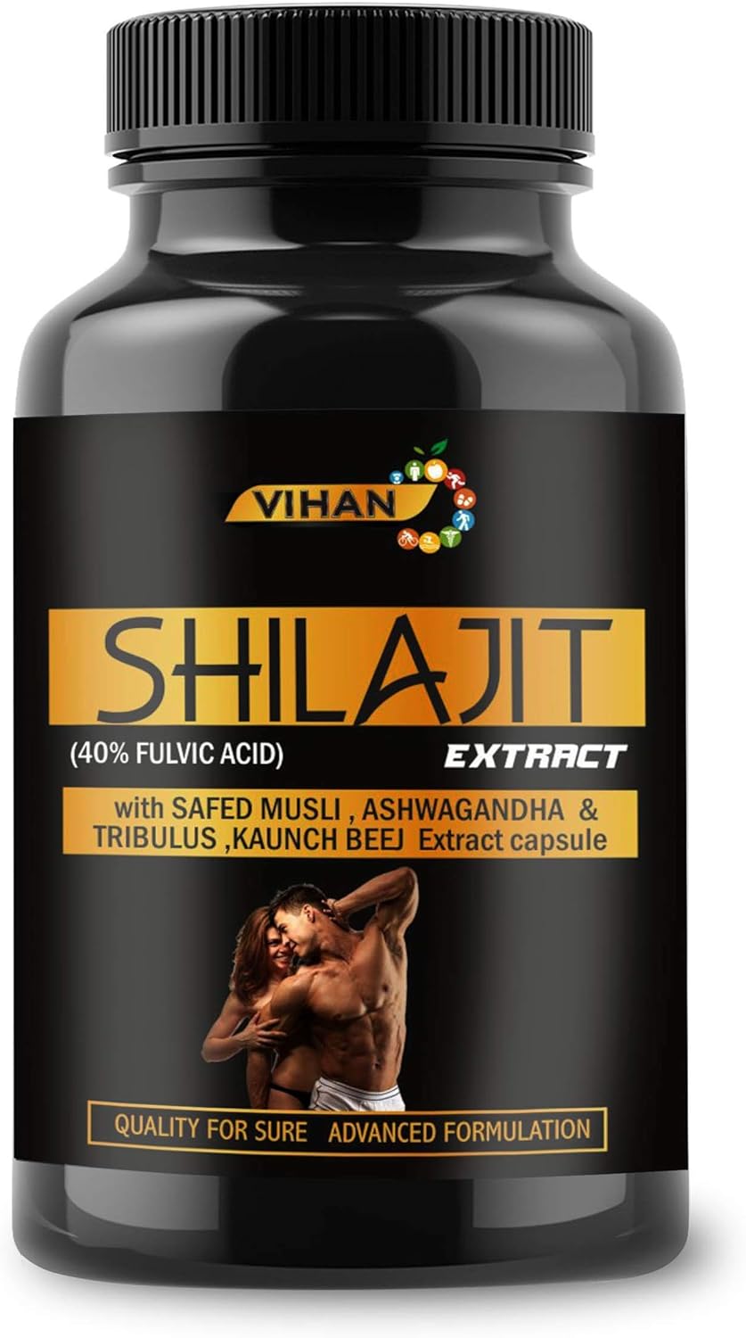 Vihan Shilajeet Extracts 1000 Mg Capsules Natural, Pure & Safe Shilajit