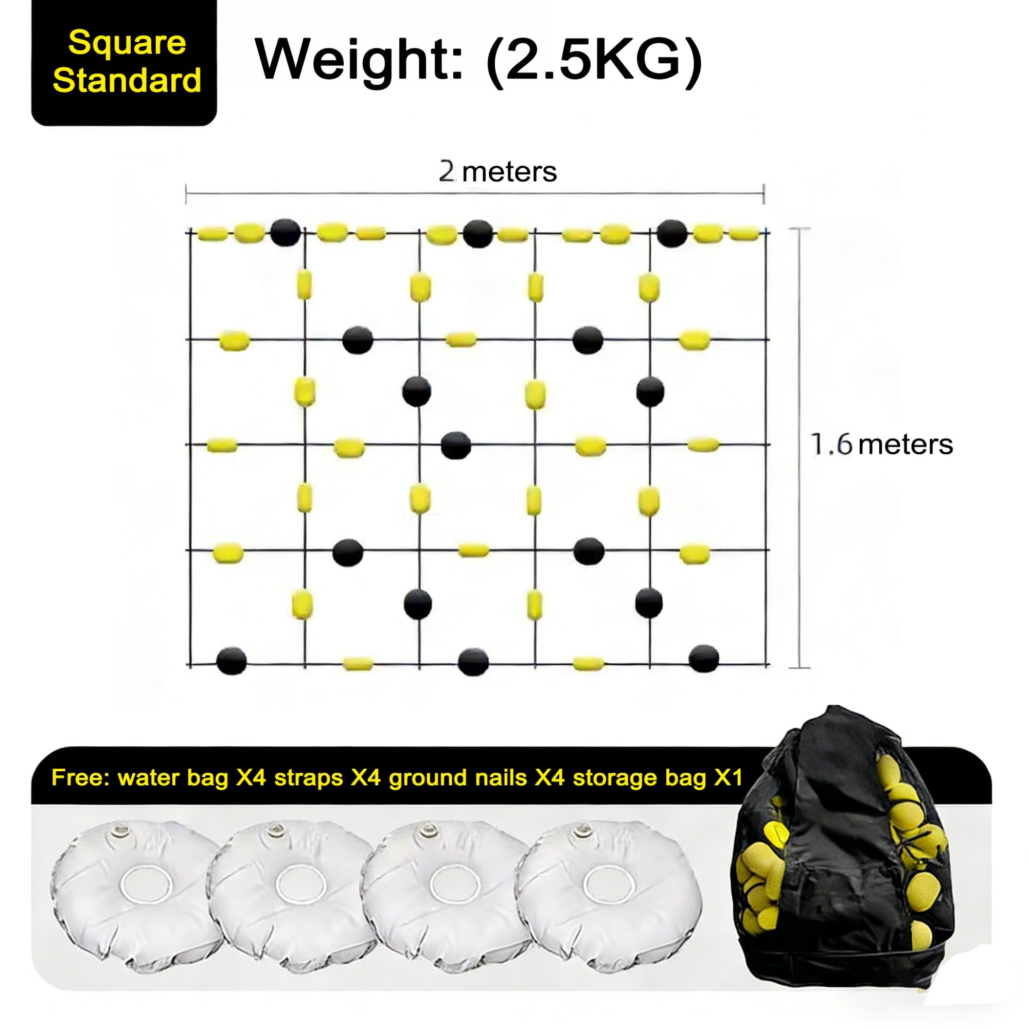 Reflexes Agility-Trainingsset, professionelle Agility-Matte mit Bodenabweiser (6,5' x 5,2' & 9,2 Fuß), einstellbare Winkel für Torwart-, Fußball-, Hockey- und Sportreaktions