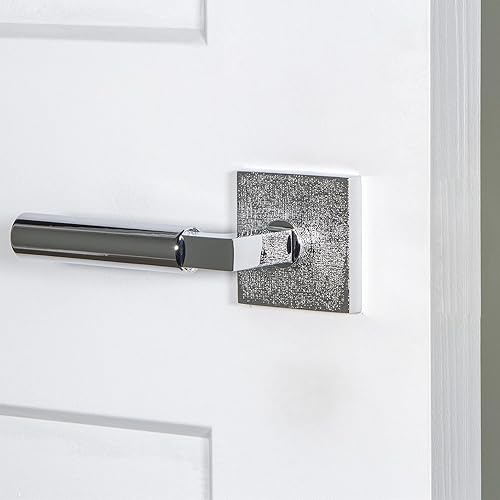 Miniatura 4 de Quadrato - Roseta de lino con palanca suave Contempo en latón satinado, para zurdos