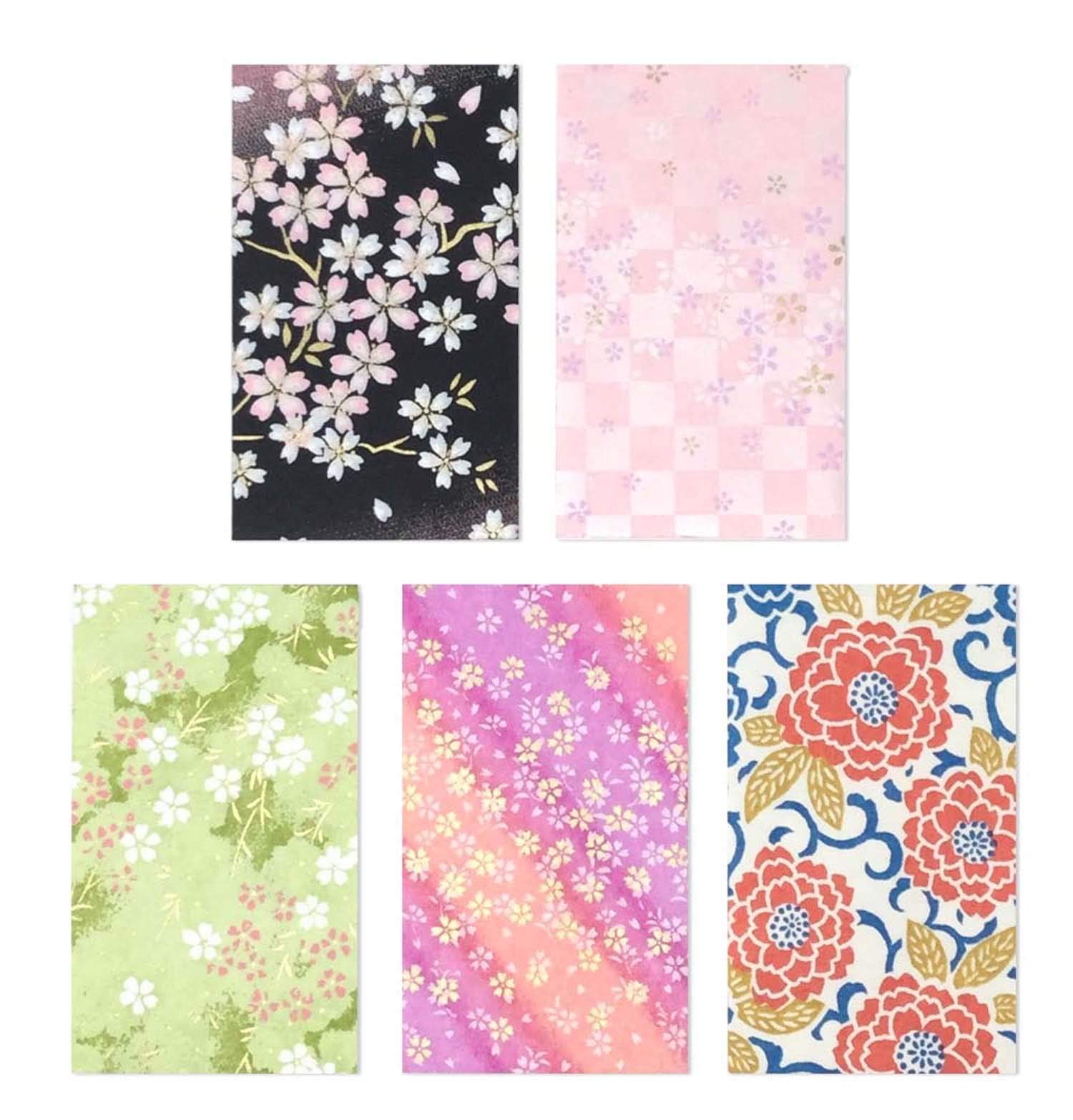 Amazon | 【Amazon.co.jp 限定】和紙かわ澄 特撰 友禅和紙 ぽち袋 桜柄