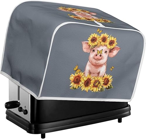 Miniatura 5 de Fundas para tostadoras de 2 rebanadas de cerdo de girasol, resistentes a los arañazos, resistentes a las manchas, para tostadoras de pan, cocina,