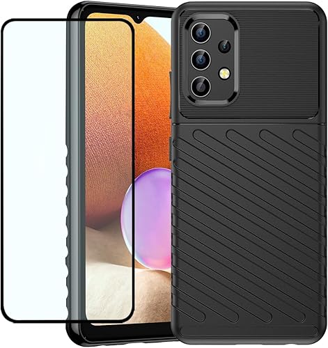 Funda de teléfono para Galaxy A32 5G, Samsung M32 5G SM-A326 con protector de pantalla, grado militar, a prueba de golpes, resistente a los