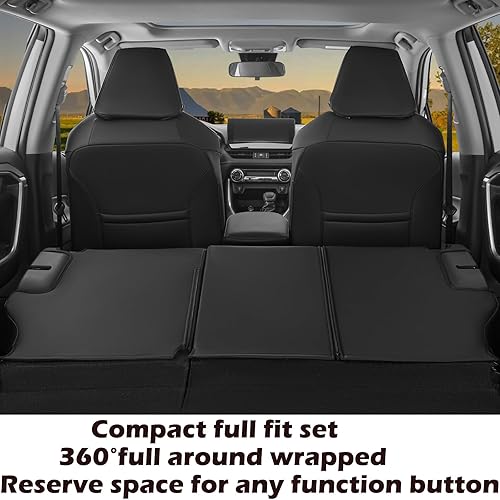 Miniatura 5 de HKZ Juego de fundas de asiento de automóvil para Toyota RAV4 2019 2020 2021 2022 2023 2024 2025 modelo de gasolina LE, XLE, XLE Premium, Limited,