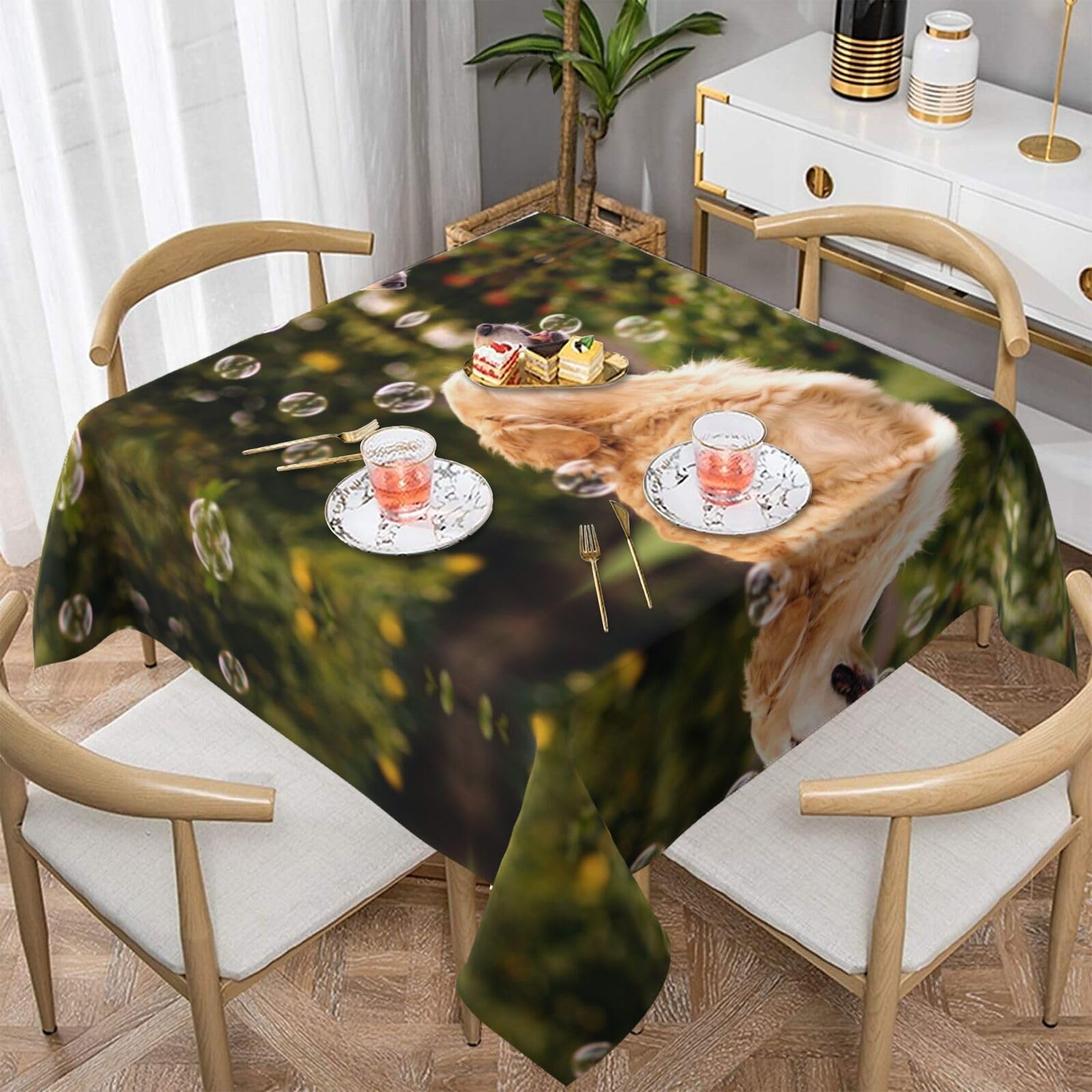 Nappe carrée pour chien facile à nettoyer et imperméable pour intérieur et extérieur