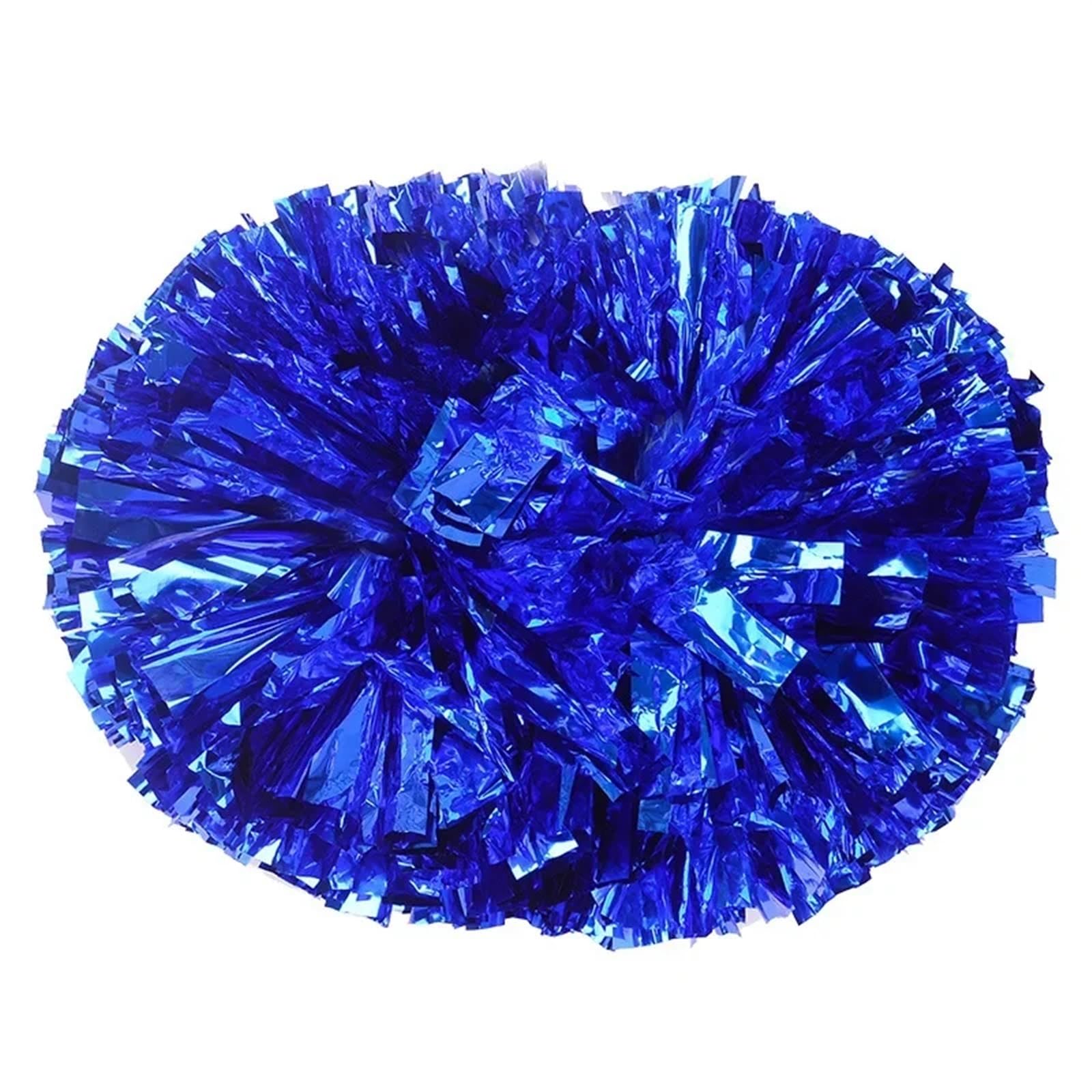 ZWCSHUU Cheerleader Pom Poms Cheerleading Pom Poms With Handle Hand Dance Pompoms Accessories For Women Girl(Blue)
