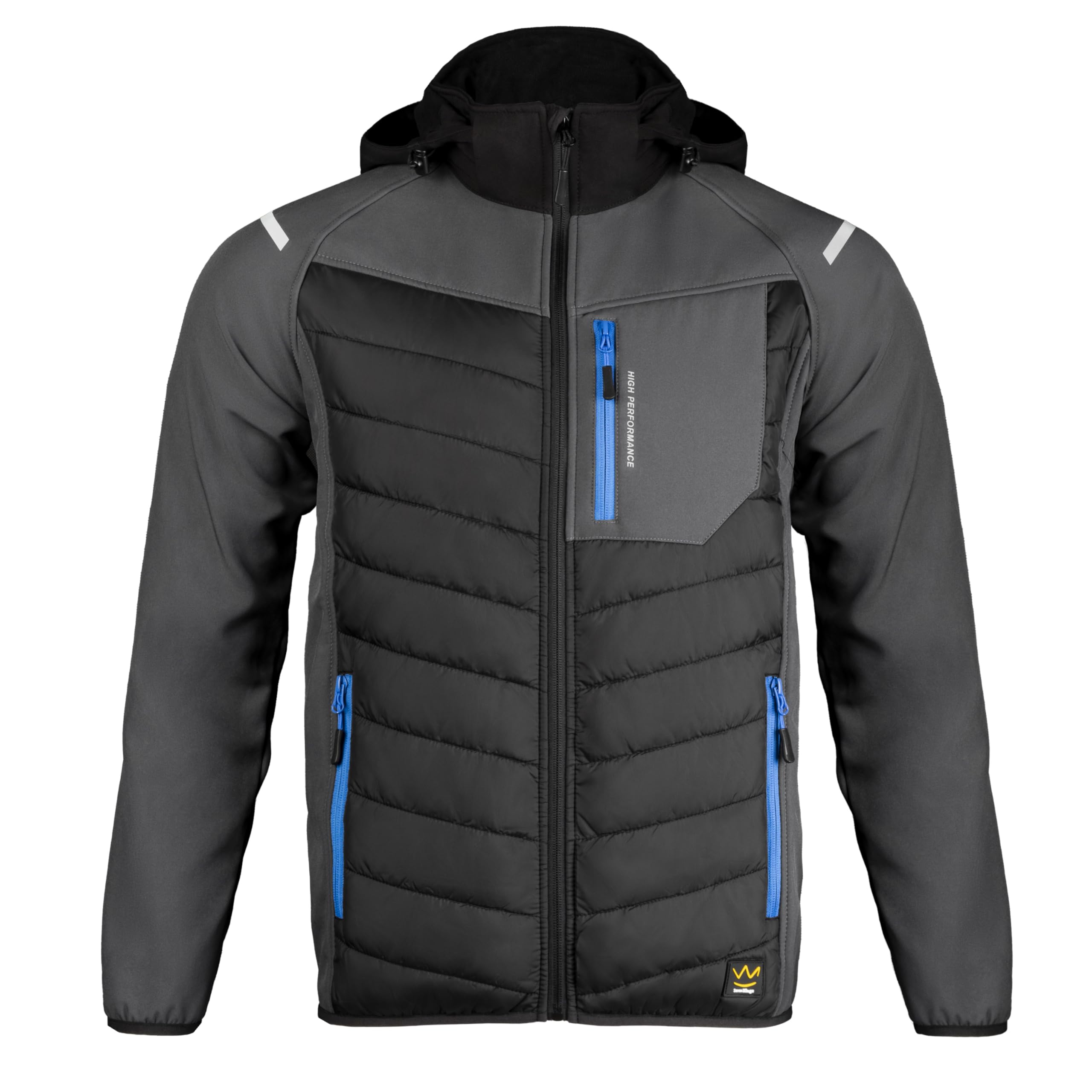Seven Kings Schwarz Kapuzenpullover für Herren mit 3 Taschen