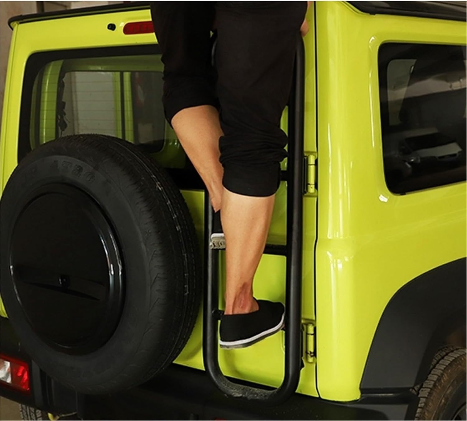 Tailgate Ladder Car Rear Door Tailgate Ladder Protective Frames Accessories Compatible with Suzuki Jimny 2019-2022