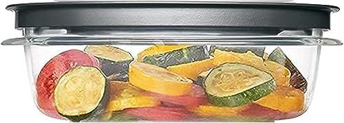 Miniatura 4 de Rubbermaid Premier, juego de almacenamiento de alimentos Premier Flex & Seal de 3 tazas, 3 recipientes Tritan, 3 tapas flexibles y selladas grises,