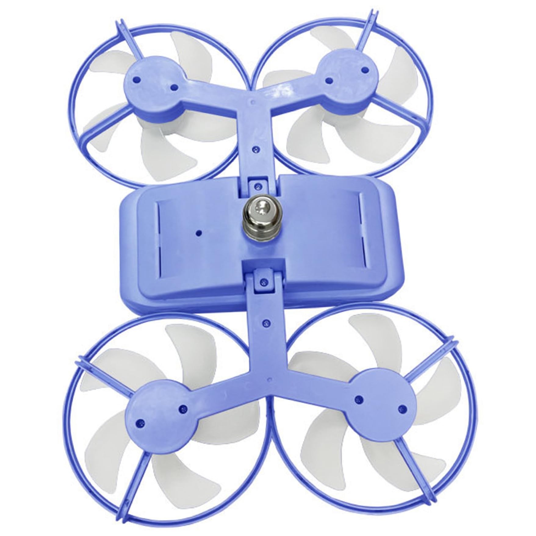 Ginwrek LED Ceiling Fan Ceiling Fan With Lights, Bedroom With Lights, Drone-inspired Led 360° Surround Airflow, Dimmable Light Remote, E27 Socket(Blue)