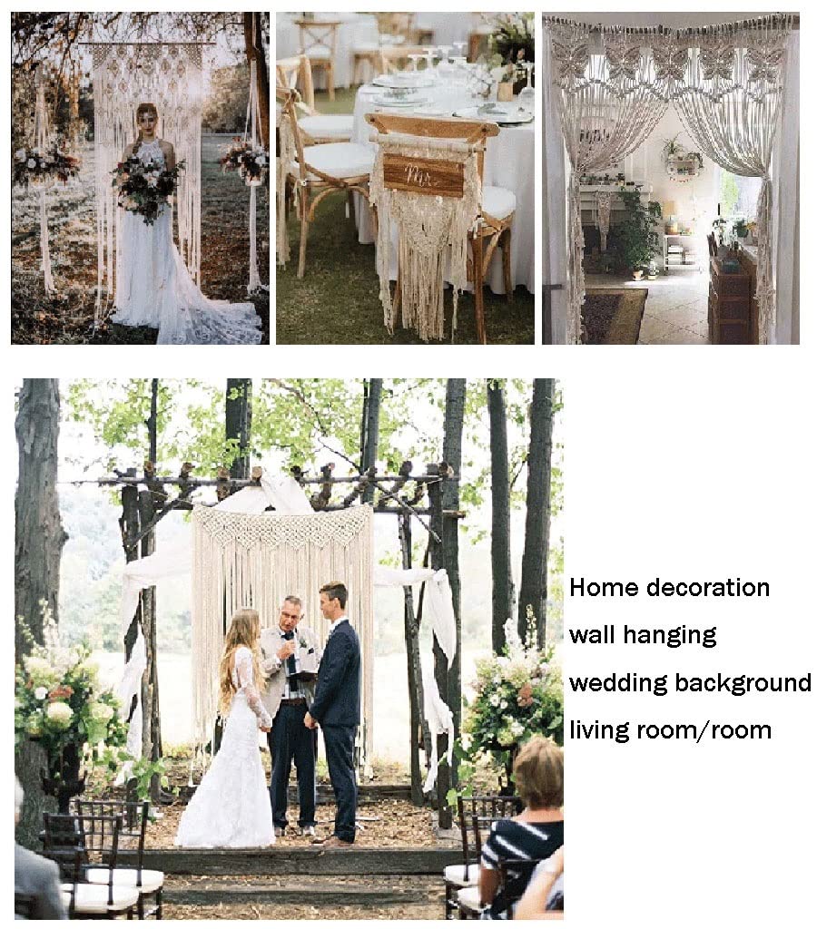 Tapices Macramé Tapicería nórdica Tejida a Mano, Hotel de Estancia en casa/Fondo de Boda/Colgante de decoración de Pared