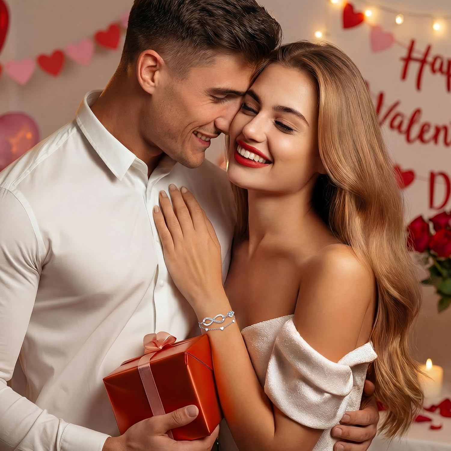 Personalized Bracelet Infinity Heart Birthstone Name Bracelet 925 Sterling Silver Adjustable Mother's Day Gift Anniversary Birthday Jewelry for Grandma Girlfriend Custom Jewelry With Name - Image 3