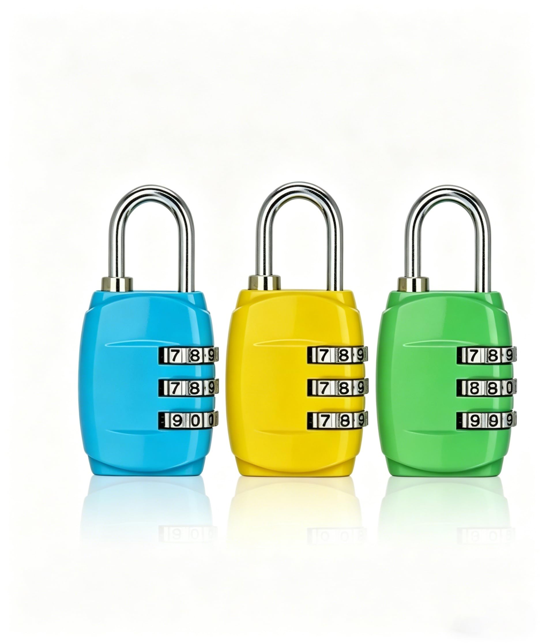 3 Pcs Combination Locker Padlock, Blue, Green, Yellow, 3 Digit Coded Padlock, Gym Lock, School Locker Lock, Weatherproof Combination Lock Outdoor-image-14