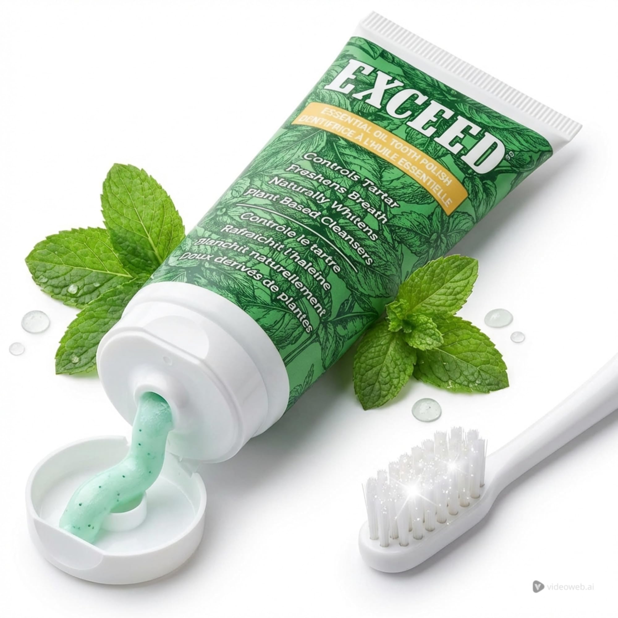 Whitening Tooth Polish Paste with Fluoride for Sensitive Teeth 3.3oz — Clean Mint