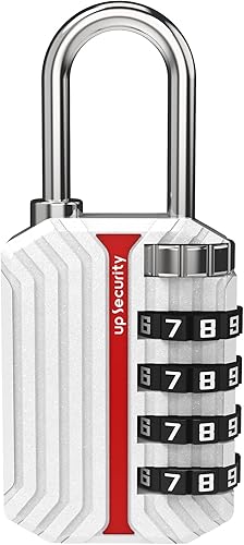 Cerradura de casillero de gimnasio, candados de combinación de 4 dígitos para uso en exteriores, cerraduras combinadas de equipaje de viaje, candado