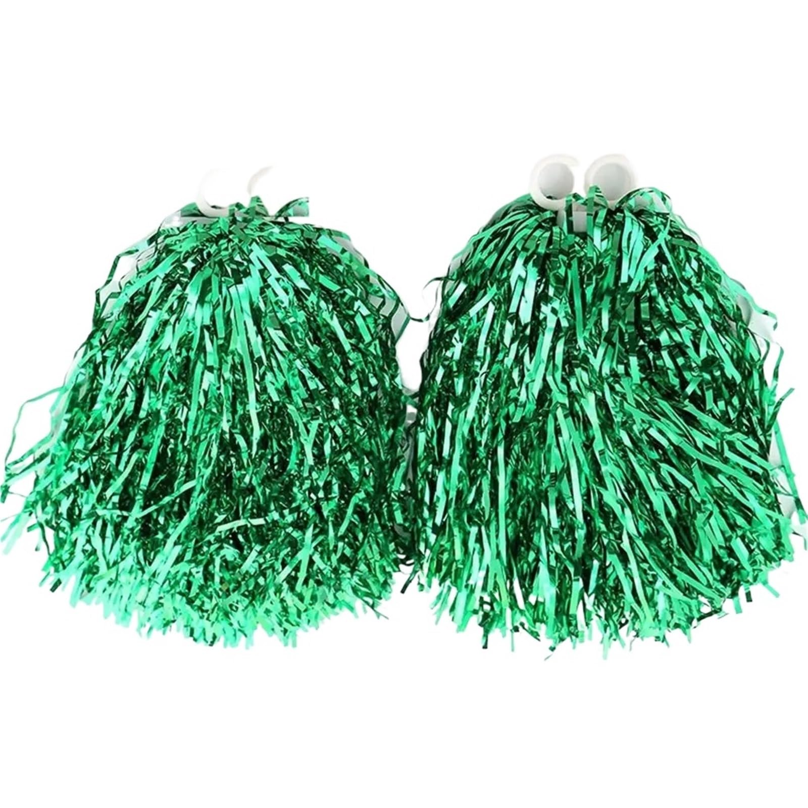 Pompom Fancy Competition Flower Dance Party Decorator Cheerleading Cheering Ball Cheerleader Pompoms for Cheerleaders(1pair Green)