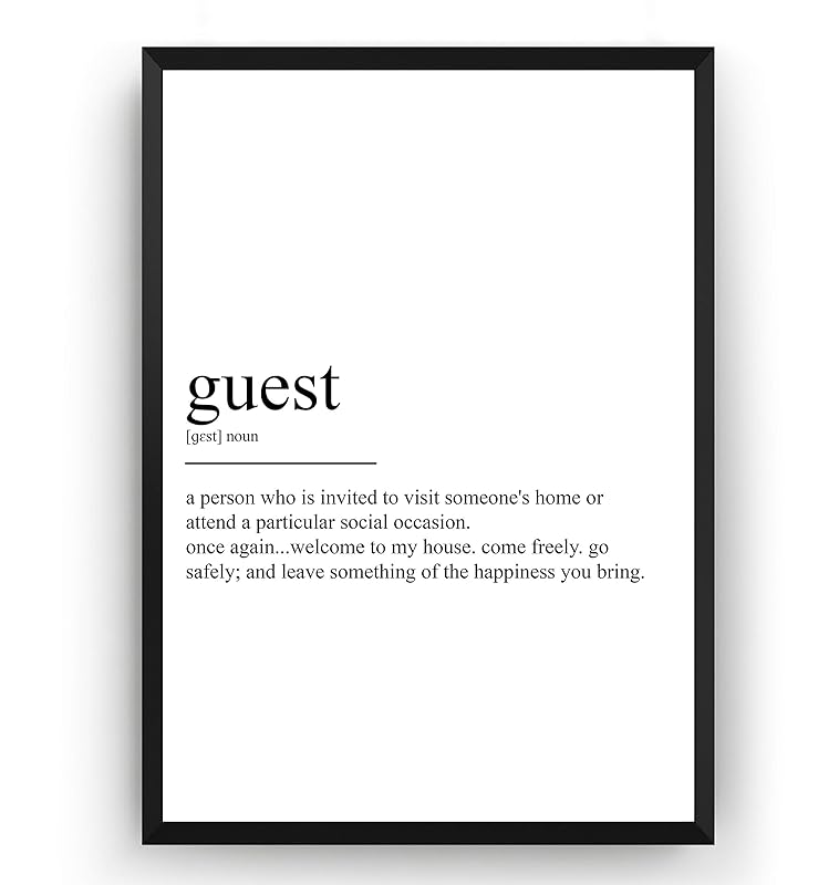 Magic Posters Guest Definition Print Home Poster Gift