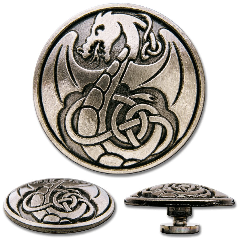 Celtic Concho Zierniete Von Hoppe & Masztalerz – Keltisches Trinity-Motiv, 25 Mm, Aus Zinklegierung