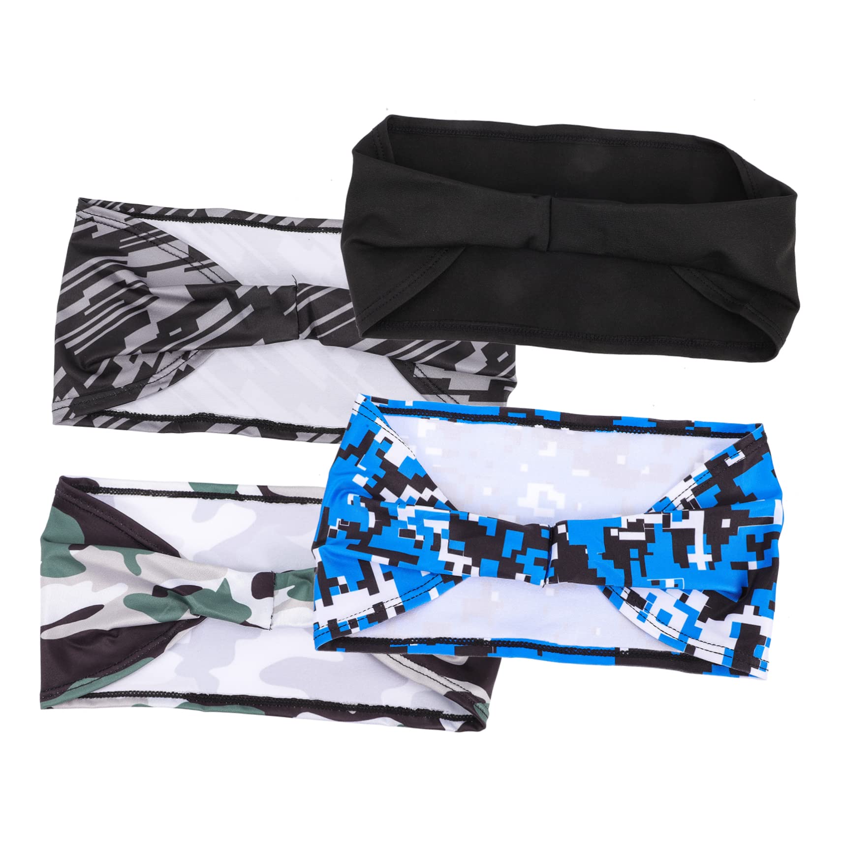 Yardwe Bande De Sueur Bandana Bandeau Headband Bande De Cheveux Élastiques À Cheveux Bande pour Hommes Fourniture De Yoga Bandes Anti-Transpiration Respirantes Polyester