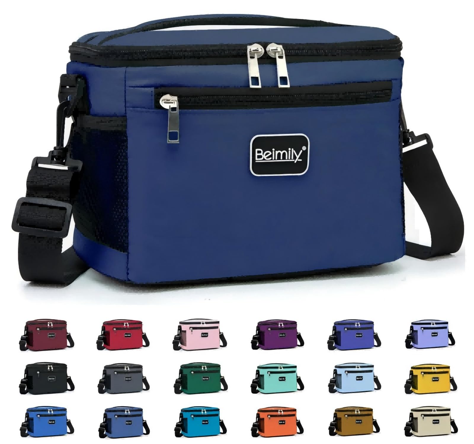 BEIMILY Lunch Box for Men/Women,Small Insulated Lunch Bag,Reusable LunchBox for work Picnic Hiking Beach,Leakproof Soft Cooler Tote Bag Organizer with