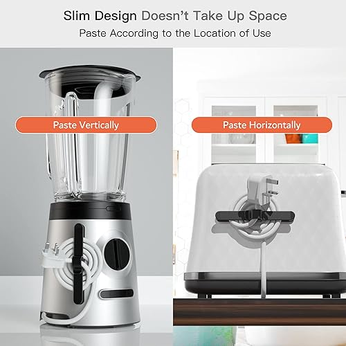 Miniatura 3 de PZOZ Paquete de 4 organizadores de cables para electrodomésticos agrupadores de cables de cocina soporte de bobinador mezclador licuadora cafetera