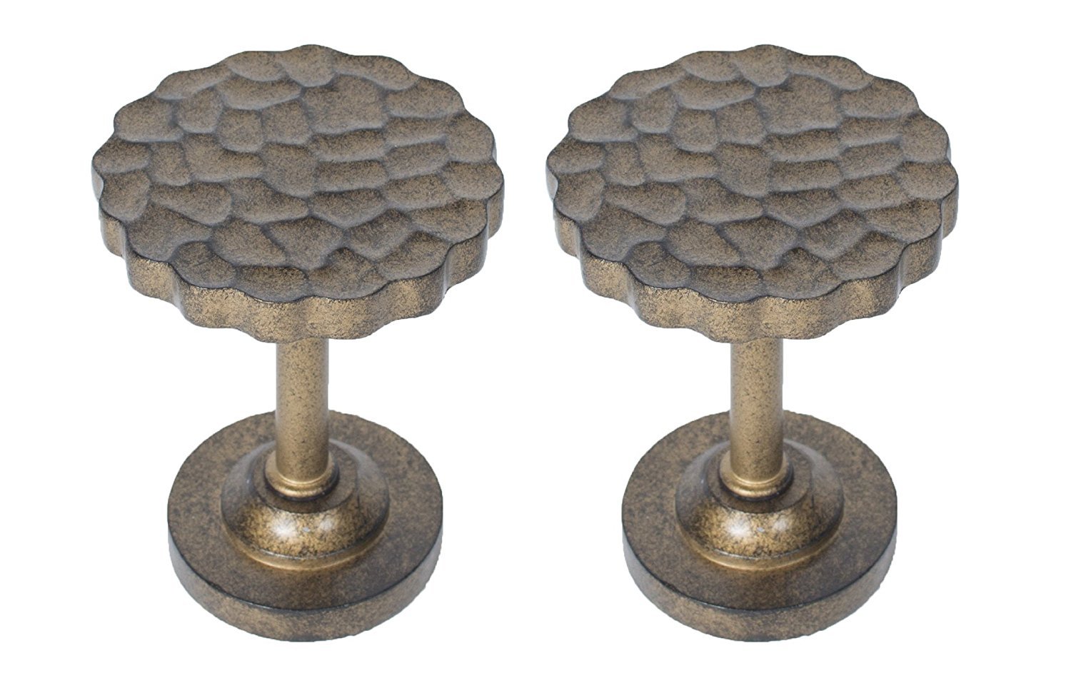 Urbanest Hammered Designer Decor Drapery Medallion Holdback, 2 Pieces, Black Gold