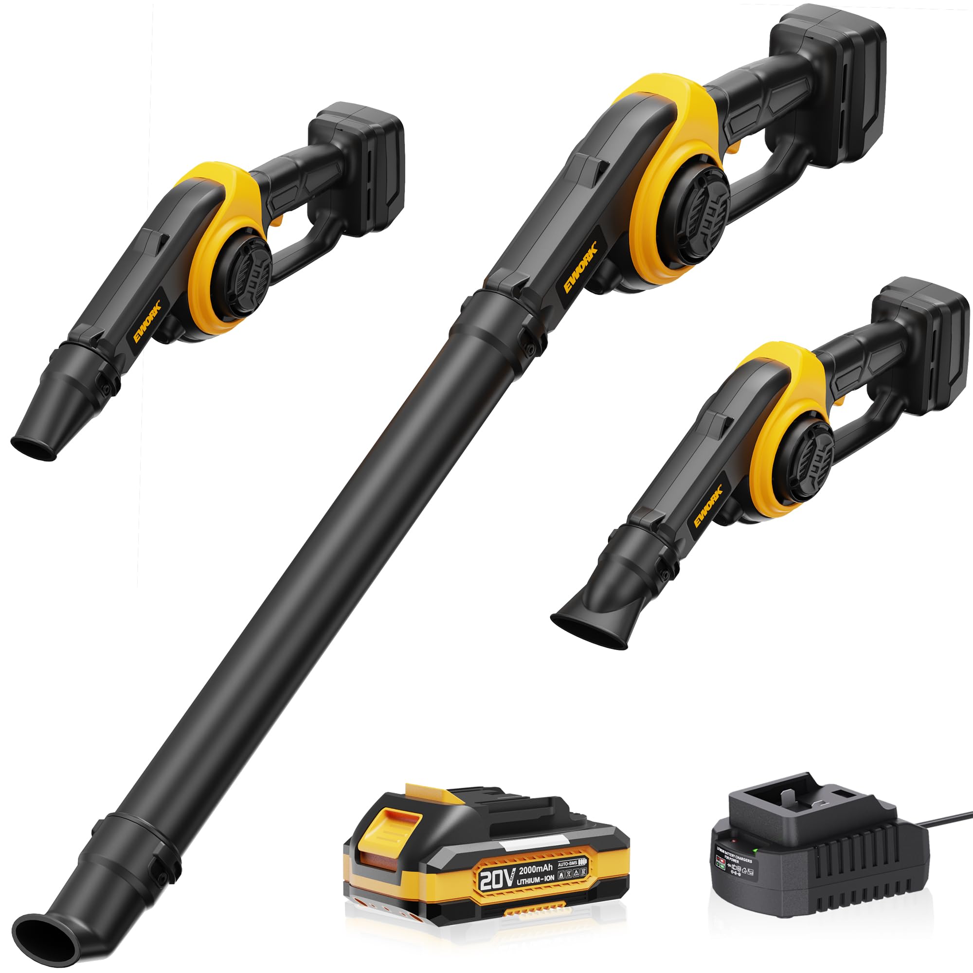 EWORK Small Leaf Blower Cordless 20V Mini Leaf Blower