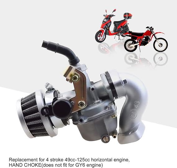 GOOFIT PZ19 19mm Carburetor with Cable Choke Air Filter Carburetor Rebuild Kit Replacement for XR CRF 50cc 70cc 90cc 110cc 125cc Moped ATV Pit Dirt Bike Taotao Sunl Kazuma Green