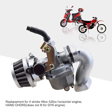 GOOFIT PZ19 19mm Carburetor with Cable Choke Air Filter Carburetor Rebuild Kit Replacement for XR CRF 50cc 70cc 90cc 110cc 125cc Moped ATV Pit Dirt Bike Taotao Sunl Kazuma Green
