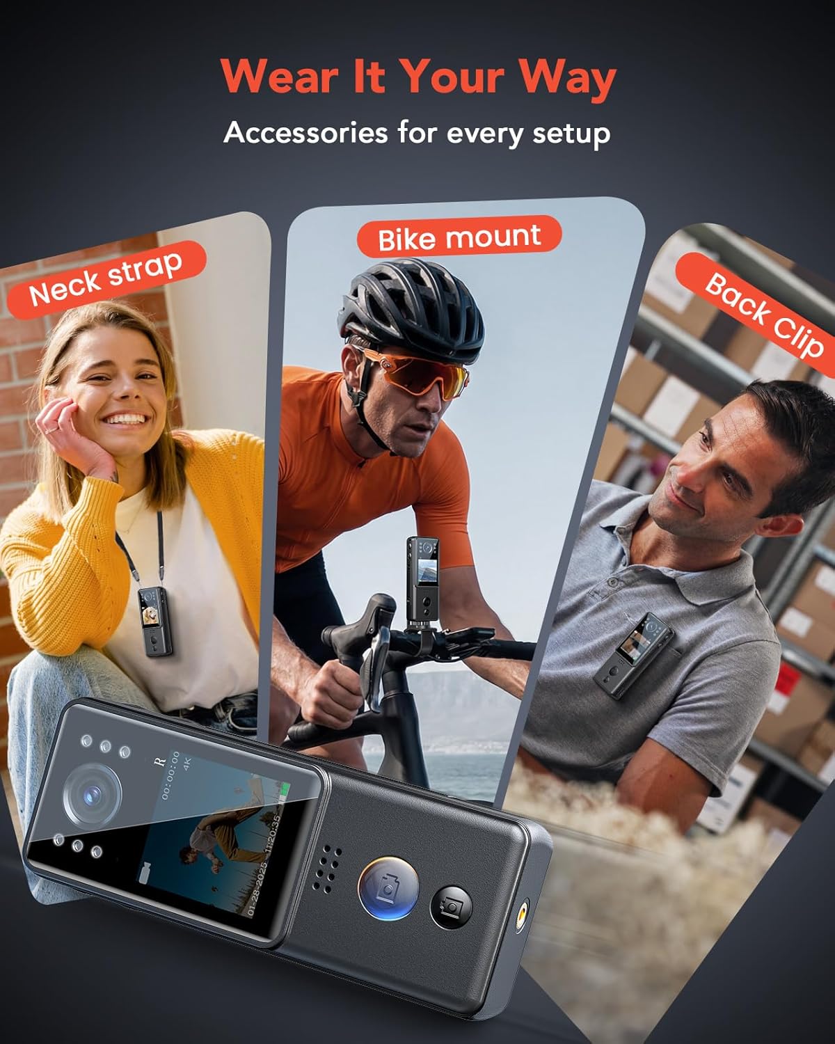 BOBLOV A29 camera demonstrating night vision with 6 IR lights in a campconfiguració d'ing