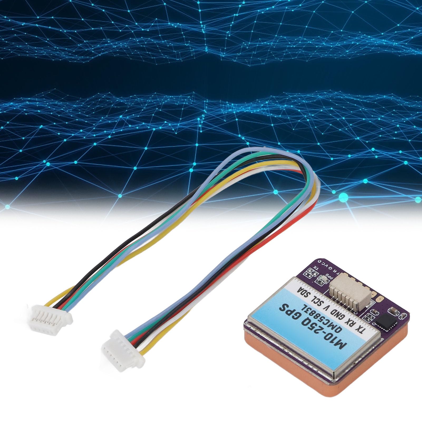 Akozon M10-25Q GPS-Modul Integriert für QMC5883L Compass Flight Controller-Modul für FPV-Renndrohne, M10 25Q GPS- mit QMC5883L-Kompass, Geringer Stromverbrauch
