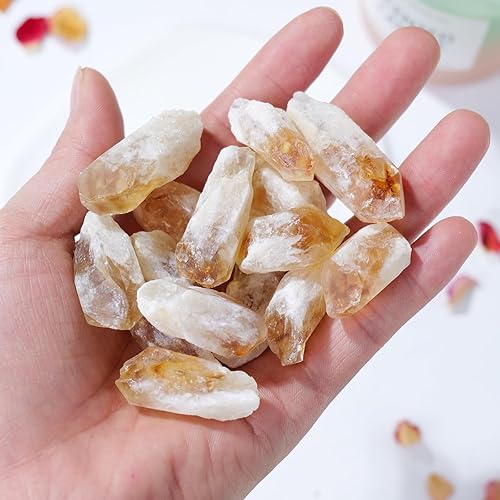 Miniatura 4 de Apengshi Puntos de cristal de citrino natural de 12 lb (230 g) Piedra de cristal áspera irregular piedras preciosas de cristal crudo a granel
