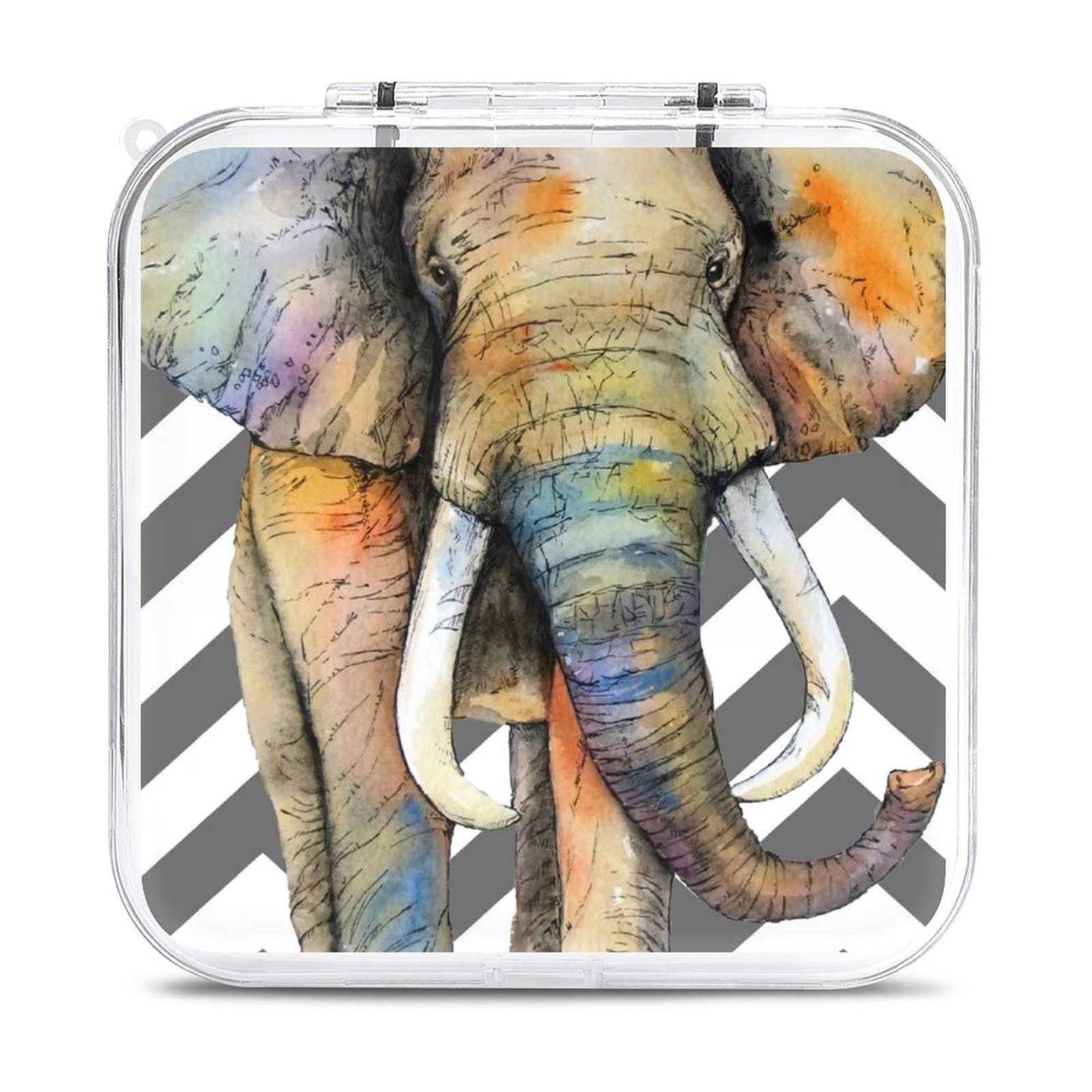 Switch Game Card Case for Nintendo Switch Black Stripe Telephant Colorful Storage Protective Box Water-Proof Premium 12 Storage Slot for Game Card and 2 SD Card Holders Storage Case