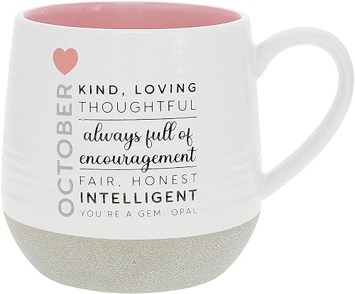 Pavilion - Taza de café de cerámica de cerámica con signo astrológico de 17 onzas, regalos de astrología, color rosa