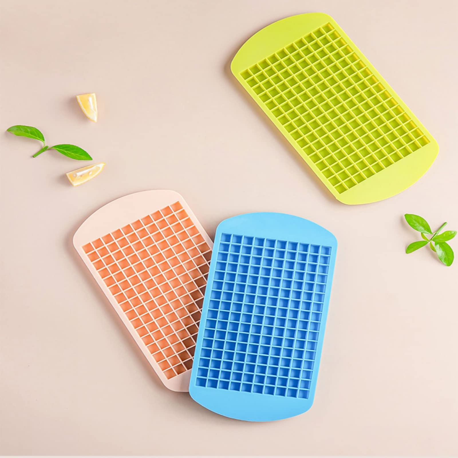 2 Vassoi Per Cubetti Di Ghiaccio A Forma Di Diamante In Silicone Con Coperchio – Mini 16 Cubetti