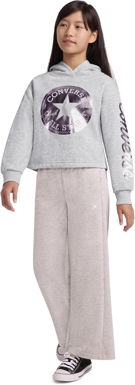 Converse Girls' Shine Chuck Patch Graphic Pullover Hoodie