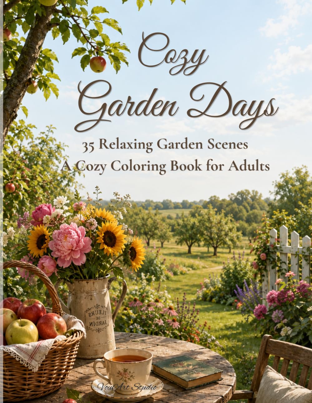 Cozy Garden Days: A Cozy Orchard and Garden Coloring Book for Adults (Cozy Days Collection)