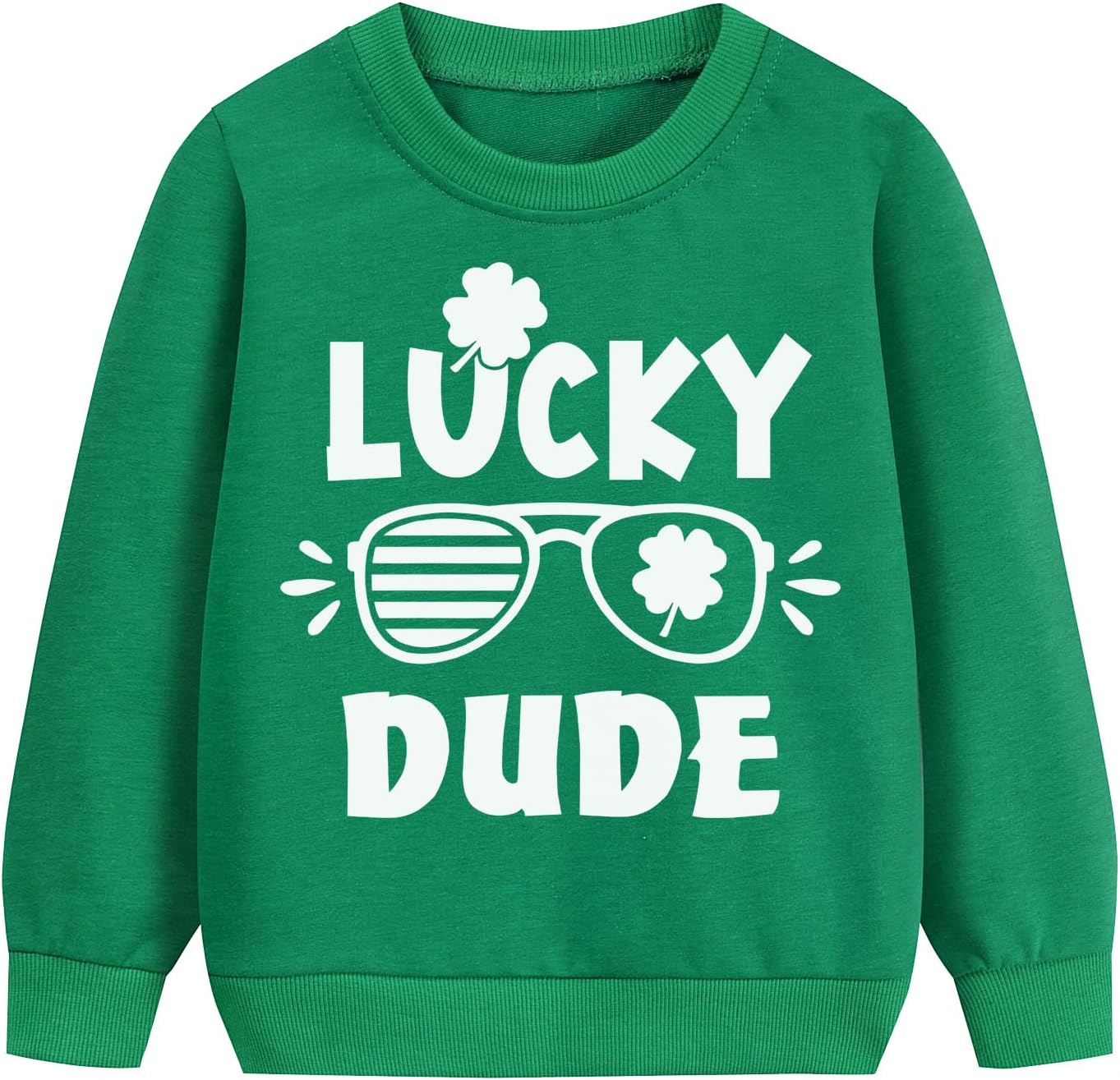 DDSOL Toddler Boys Girl St Patricks Day Sweatshirts Kids Irish Clover Shamrock Long Sleeve Green Shirt Tops Age 3-10 Years