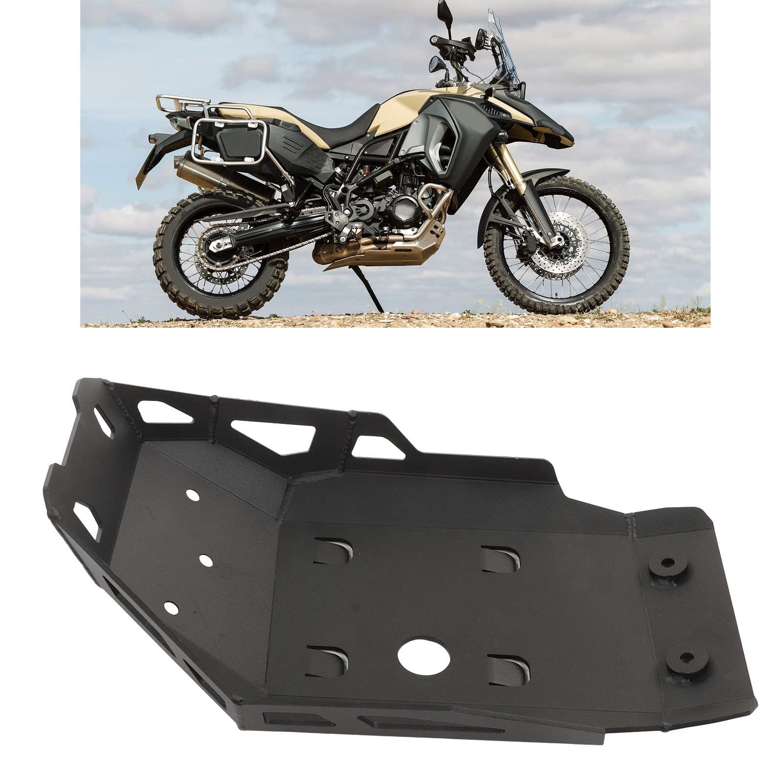 Dolna osłona silnika, osłona podwozia silnika ze stali węglowej do foteli i akcesoriów F750GS F850GS ADV 2020-2023, czarny