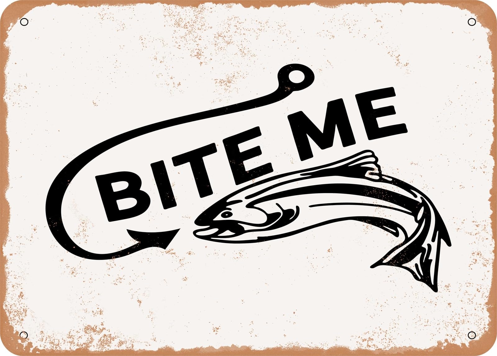 Metal Sign - Bite Me - 2 - Vintage Look Sign home decor
