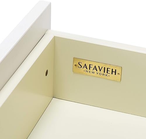 Miniatura 61 de SAFAVIEH Genevieve - Soporte de TV para pantalla plana de hasta 65 pulgadas, acabado lavado en blanco y negro, gabinete de almacenamiento moderno de